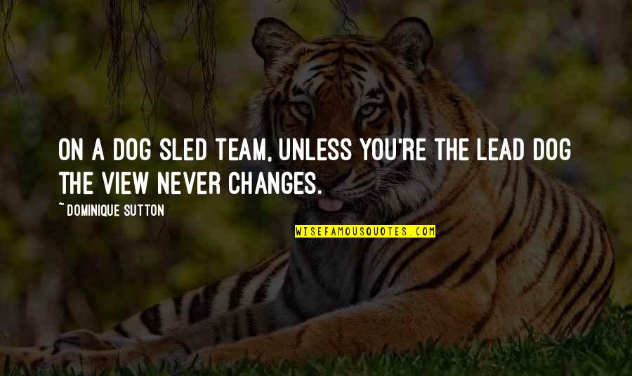 Team Lead Quotes By Dominique Sutton: On a dog sled team, unless you're the