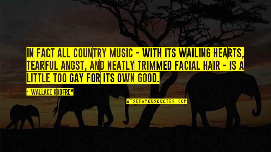 Tearful Quotes By Wallace Godfrey: In fact all country music - with its