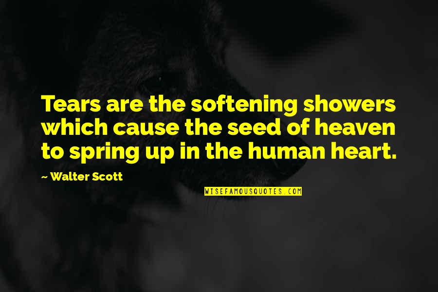 Tears In Heaven Quotes By Walter Scott: Tears are the softening showers which cause the