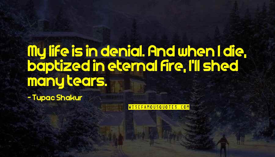 Tears'll Quotes By Tupac Shakur: My life is in denial. And when I