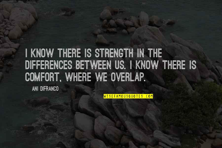 Teatterikorkeakoulu Quotes By Ani DiFranco: I know there is strength in the differences