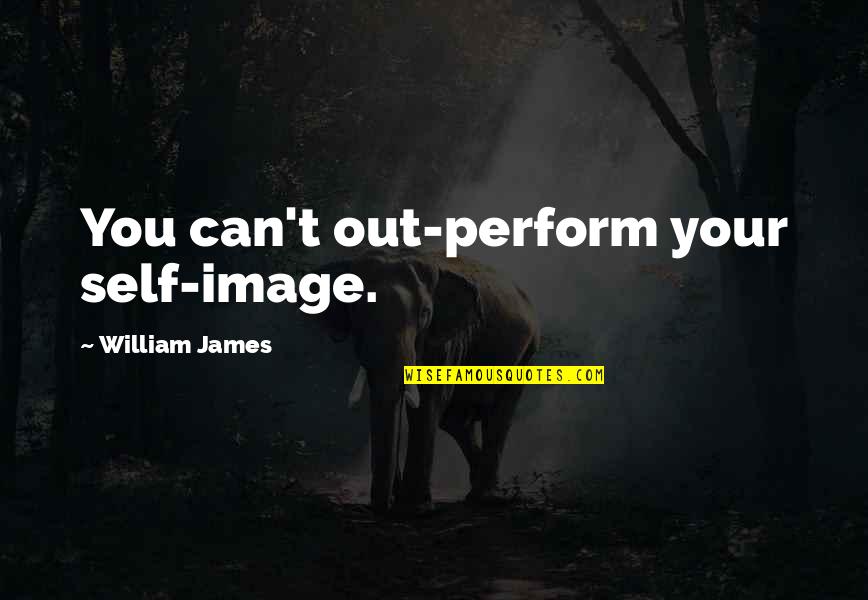 Tebaldi Youtube Quotes By William James: You can't out-perform your self-image.