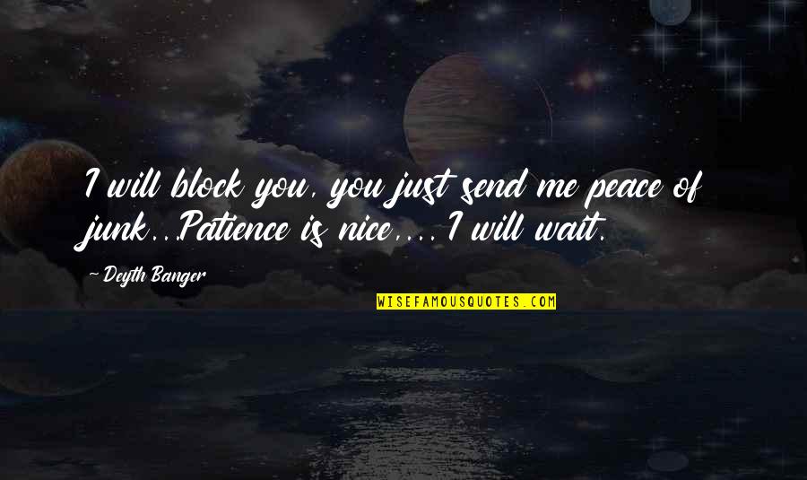 Tebow Inspirational Quotes By Deyth Banger: I will block you, you just send me