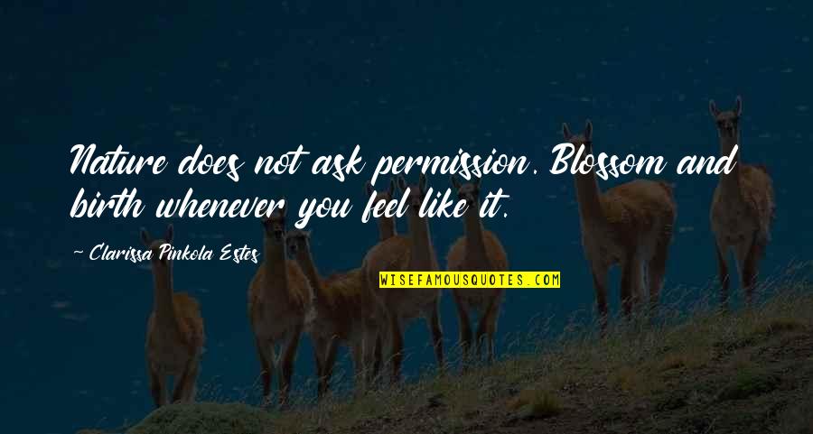Tech N9ne Best Quotes By Clarissa Pinkola Estes: Nature does not ask permission. Blossom and birth