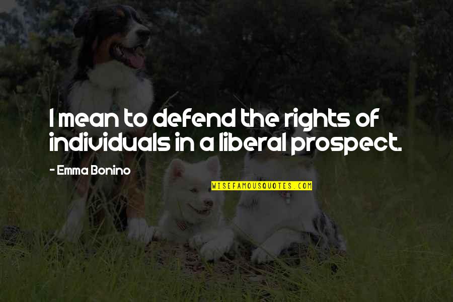 Technicien Electricite Quotes By Emma Bonino: I mean to defend the rights of individuals