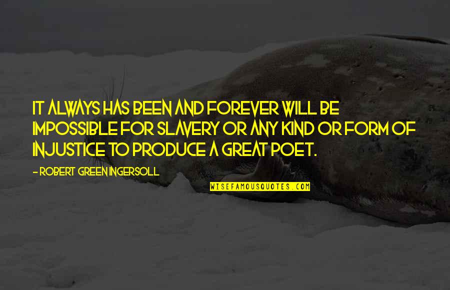 Technika Girioms Quotes By Robert Green Ingersoll: It always has been and forever will be