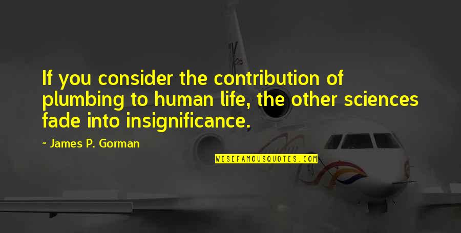 Technology And Life Quotes By James P. Gorman: If you consider the contribution of plumbing to