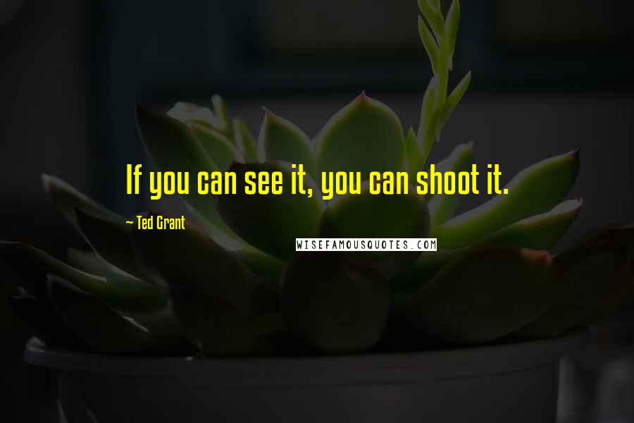 Ted Grant quotes: If you can see it, you can shoot it.