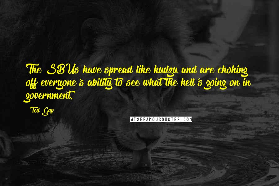 Ted Gup quotes: The SBUs have spread like kudzu and are choking off everyone's ability to see what the hell's going on in government.