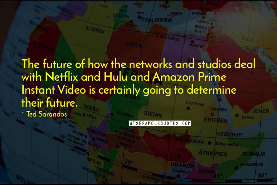 Ted Sarandos quotes: The future of how the networks and studios deal with Netflix and Hulu and Amazon Prime Instant Video is certainly going to determine their future.