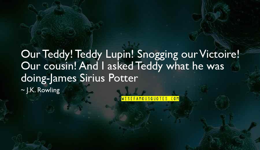 Teddy Quotes By J.K. Rowling: Our Teddy! Teddy Lupin! Snogging our Victoire! Our