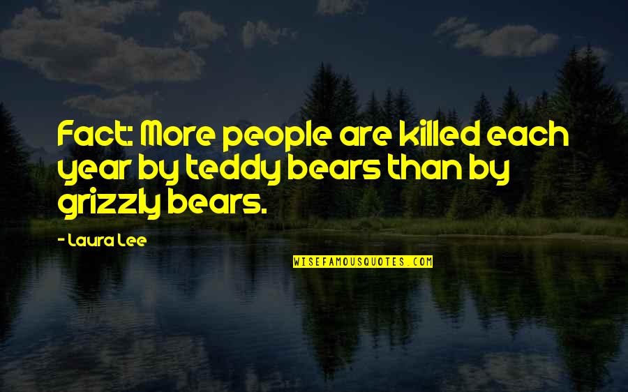 Teddy Quotes By Laura Lee: Fact: More people are killed each year by