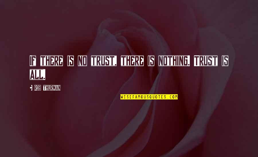 Tedioso Rae Quotes By Rob Thurman: If there is no trust, there is nothing. Tedioso Rae Quotes By Rob Thurman: If there is no trust, there is nothing.