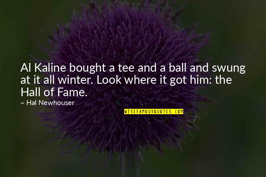 Tee Ball Quotes By Hal Newhouser: Al Kaline bought a tee and a ball