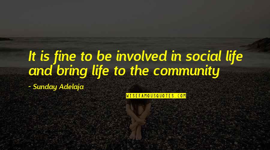 Teel Quotes By Sunday Adelaja: It is fine to be involved in social