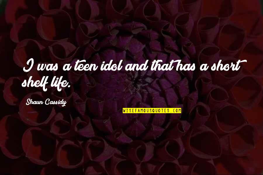 Teen Life Quotes By Shaun Cassidy: I was a teen idol and that has