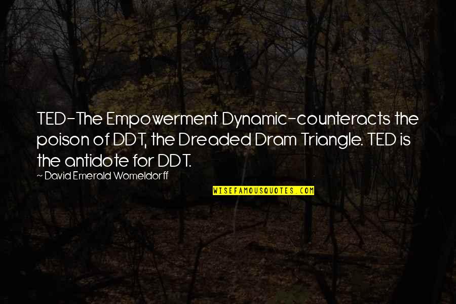 Teeters Construction Quotes By David Emerald Womeldorff: TED-The Empowerment Dynamic-counteracts the poison of DDT, the