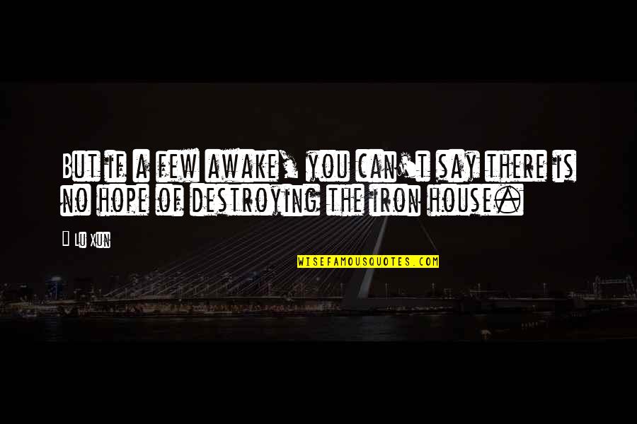 Teetotaler Pronunciation Quotes By Lu Xun: But if a few awake, you can't say