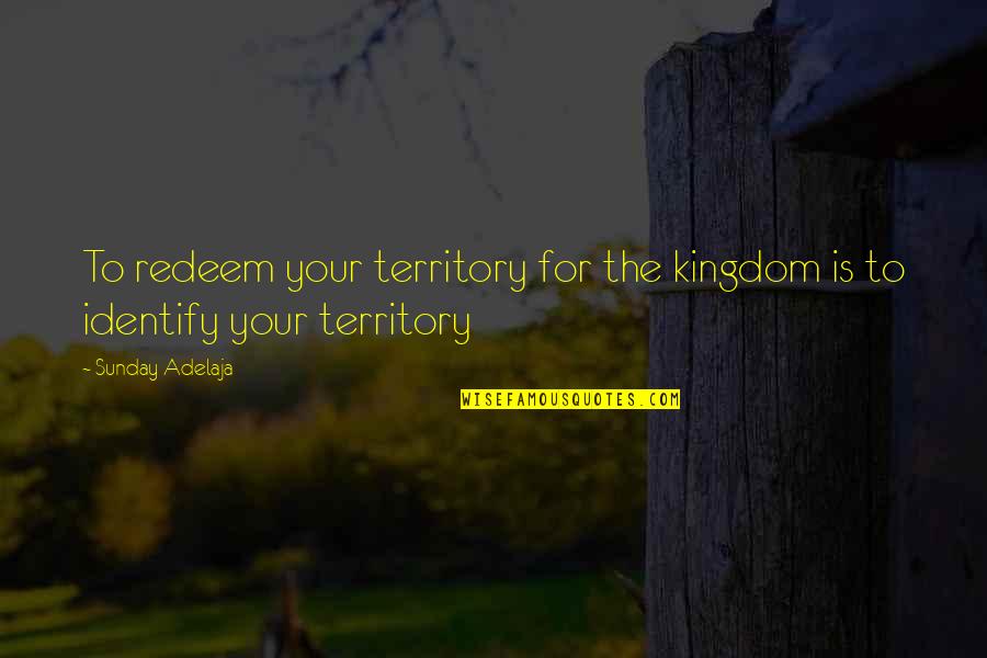 Teftyteft Quotes By Sunday Adelaja: To redeem your territory for the kingdom is