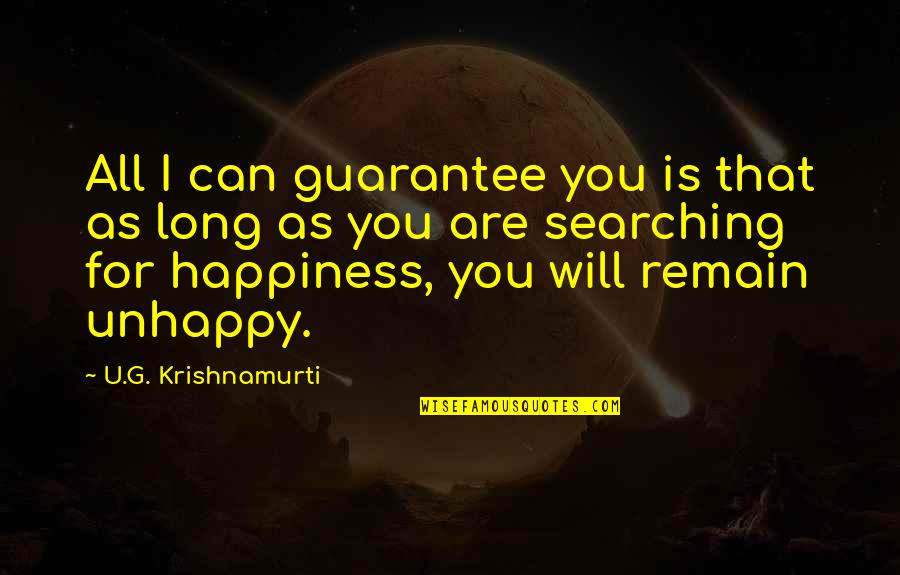 Tehtel Quotes By U.G. Krishnamurti: All I can guarantee you is that as Tehtel Quotes By U.G. Krishnamurti: All I can guarantee you is that as