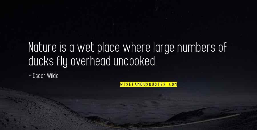 Tehuis Vir Quotes By Oscar Wilde: Nature is a wet place where large numbers