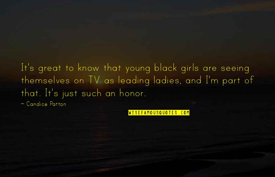 Telemundo Puerto Quotes By Candice Patton: It's great to know that young black girls Telemundo Puerto Quotes By Candice Patton: It's great to know that young black girls
