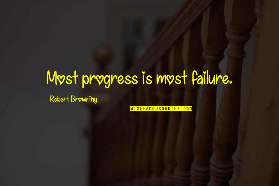 Telepanel Quotes By Robert Browning: Most progress is most failure.
