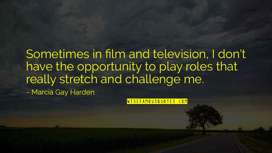 Television And Film Quotes By Marcia Gay Harden: Sometimes in film and television, I don't have