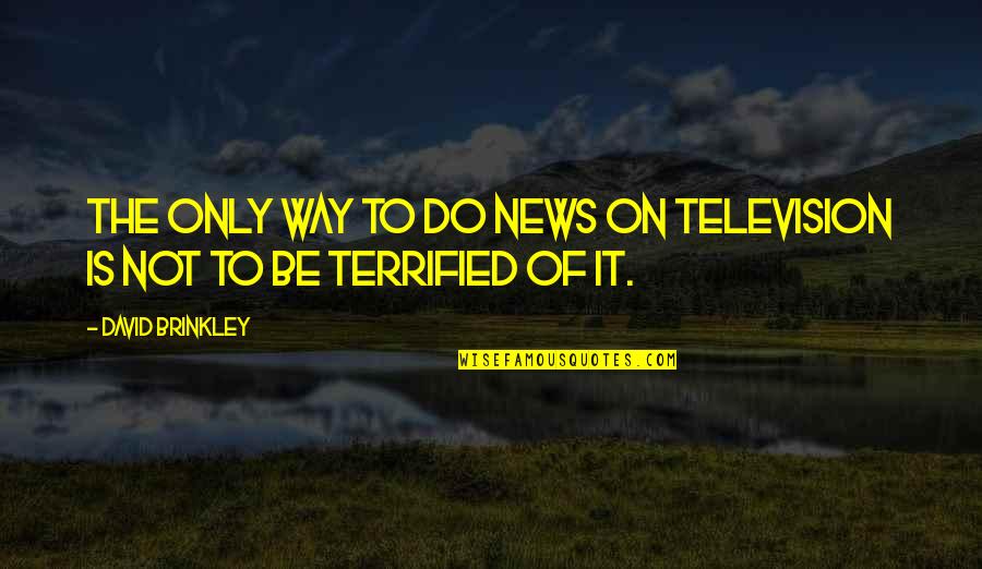 Television Quotes By David Brinkley: The only way to do news on television