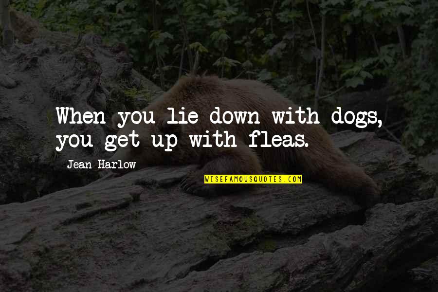 Televize Barrandov Quotes By Jean Harlow: When you lie down with dogs, you get