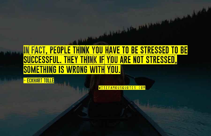 Telford Taylor Quotes By Eckhart Tolle: In fact, people think you have to be