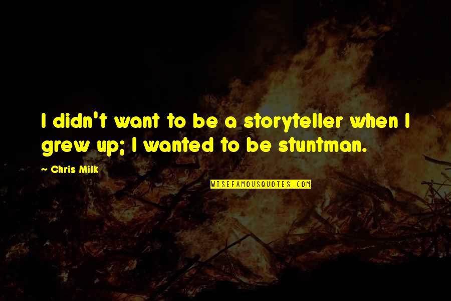 Telhados Antigos Quotes By Chris Milk: I didn't want to be a storyteller when