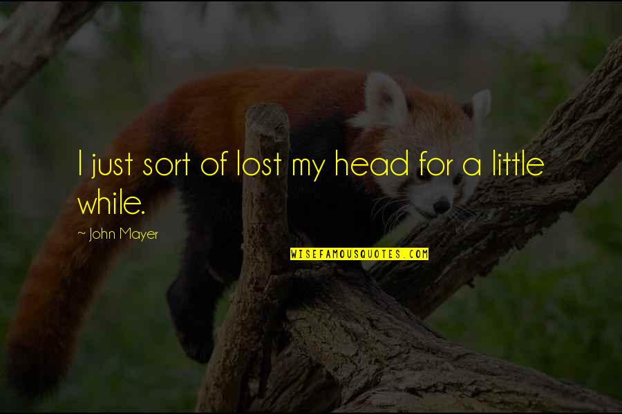 Telhados De Madeira Quotes By John Mayer: I just sort of lost my head for Telhados De Madeira Quotes By John Mayer: I just sort of lost my head for