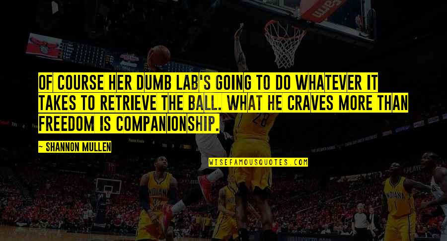 Telhados Modernos Quotes By Shannon Mullen: Of course her dumb Lab's going to do
