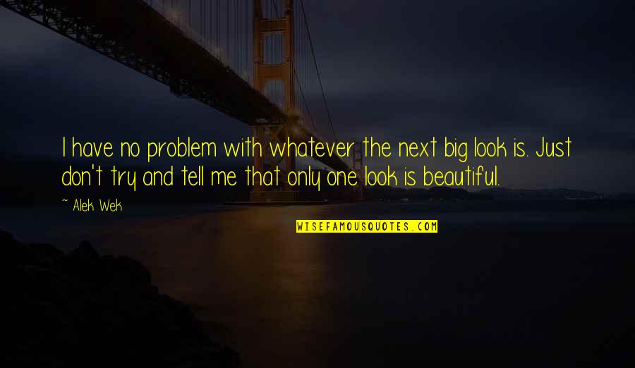 Tell Me I Beautiful Quotes By Alek Wek: I have no problem with whatever the next