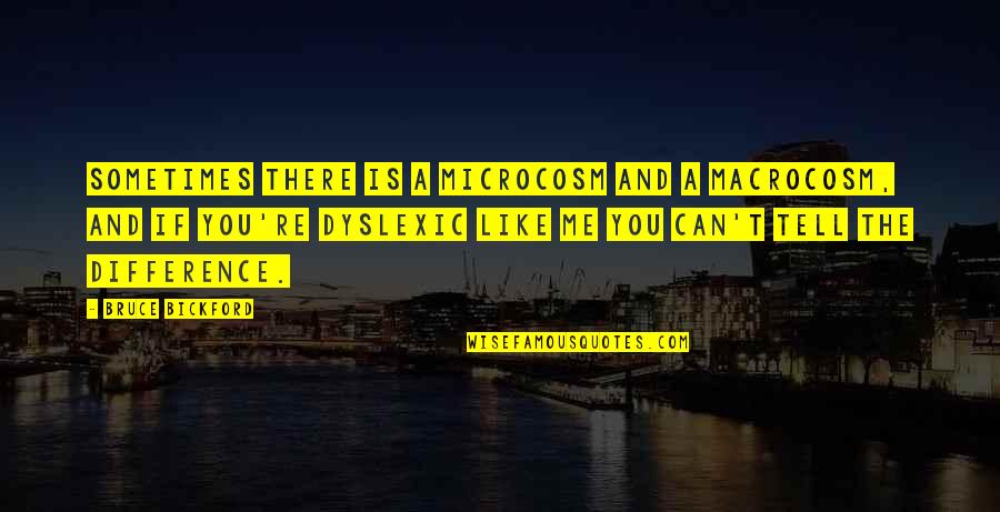 Tell Me If You Like Me Quotes By Bruce Bickford: Sometimes there is a microcosm and a macrocosm,