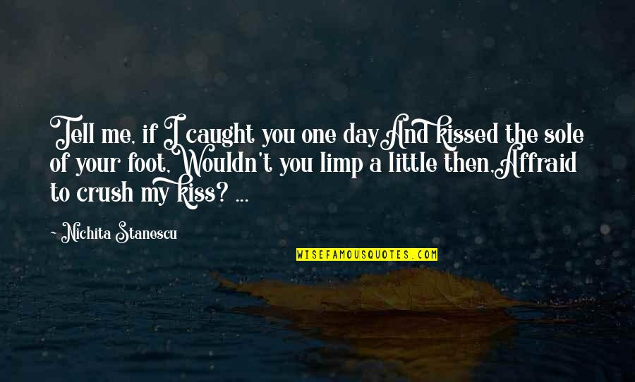 Tell Your Crush Quotes By Nichita Stanescu: Tell me, if I caught you one dayAnd Tell Your Crush Quotes By Nichita Stanescu: Tell me, if I caught you one dayAnd