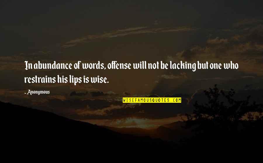 Tellez Marella Quotes By Anonymous: In abundance of words, offense will not be Tellez Marella Quotes By Anonymous: In abundance of words, offense will not be