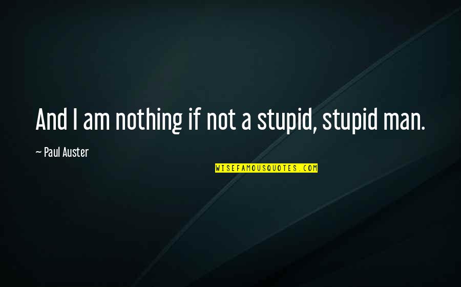Telugu Language Quotes By Paul Auster: And I am nothing if not a stupid,
