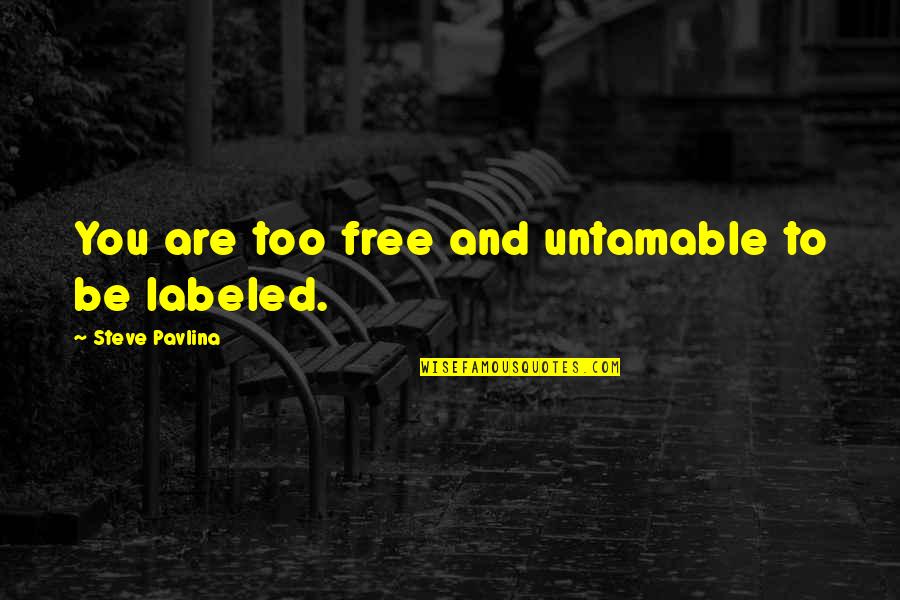 Temaira Quotes By Steve Pavlina: You are too free and untamable to be Temaira Quotes By Steve Pavlina: You are too free and untamable to be