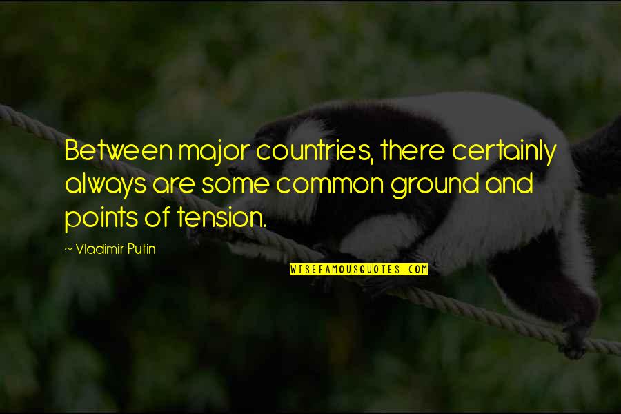 Temari Quotes By Vladimir Putin: Between major countries, there certainly always are some