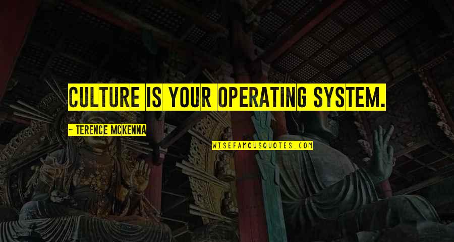 Temblor De Tierra Quotes By Terence McKenna: Culture is your operating system. Temblor De Tierra Quotes By Terence McKenna: Culture is your operating system.