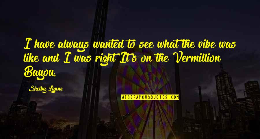 Temere Quotes By Shelby Lynne: I have always wanted to see what the