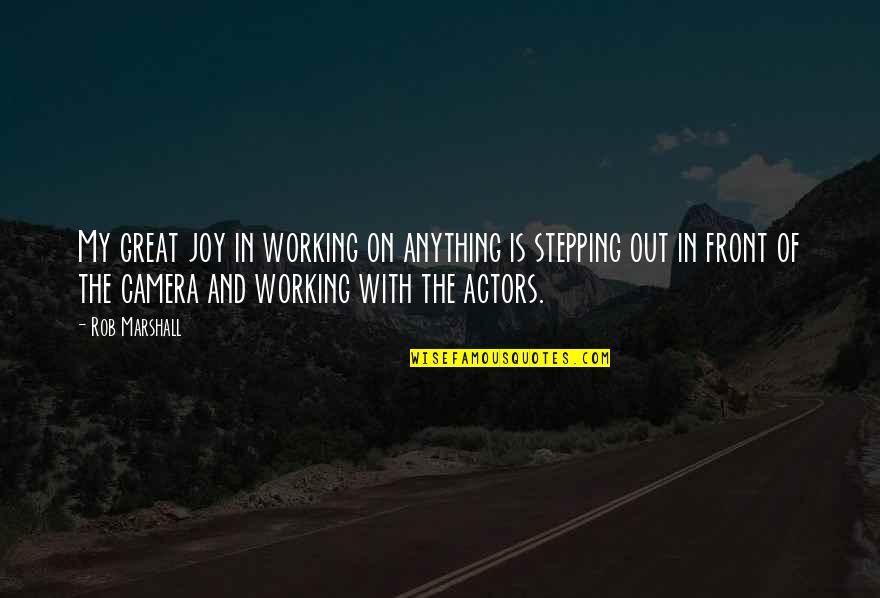 Temesv Ri Andrea Quotes By Rob Marshall: My great joy in working on anything is Temesv Ri Andrea Quotes By Rob Marshall: My great joy in working on anything is