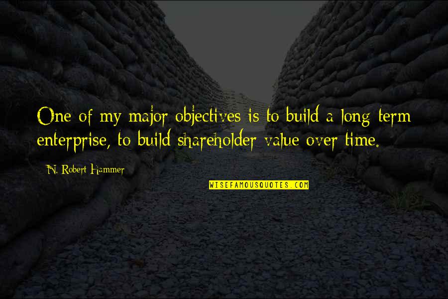 Temiko G Quotes By N. Robert Hammer: One of my major objectives is to build