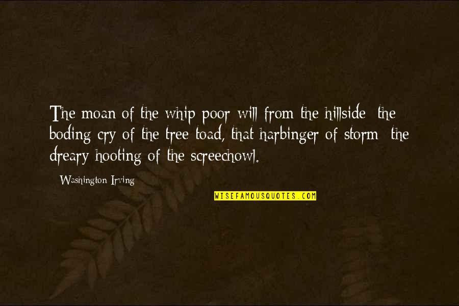 Temitope Odukoya Quotes By Washington Irving: The moan of the whip-poor-will from the hillside; Temitope Odukoya Quotes By Washington Irving: The moan of the whip-poor-will from the hillside;