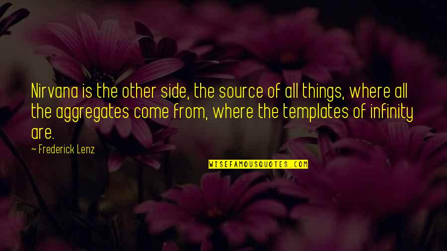 Templates Quotes By Frederick Lenz: Nirvana is the other side, the source of