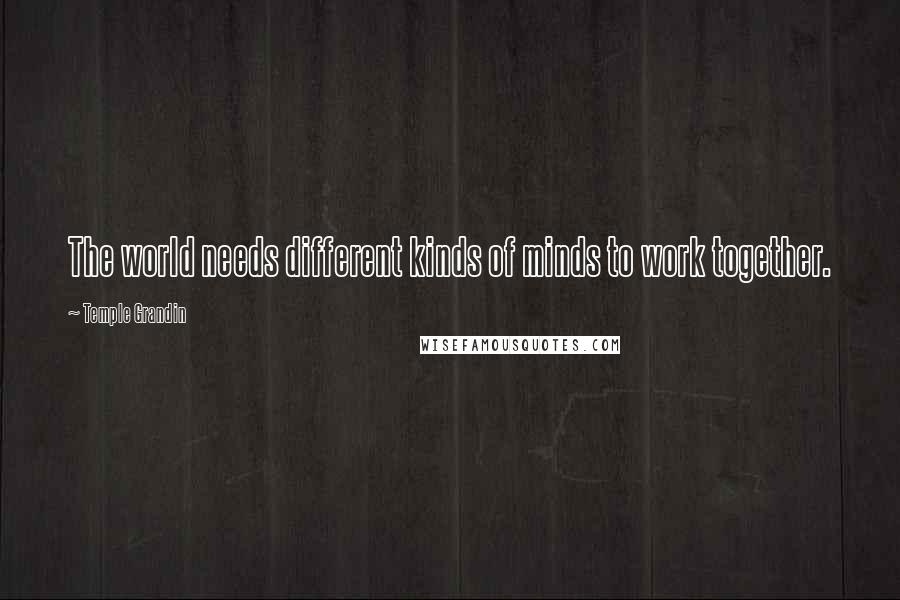 Temple Grandin quotes: The world needs different kinds of minds to work together.