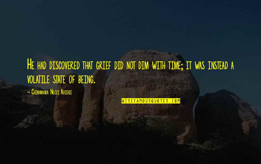 Templesmith Blackholers Quotes By Chimamanda Ngozi Adichie: He had discovered that grief did not dim Templesmith Blackholers Quotes By Chimamanda Ngozi Adichie: He had discovered that grief did not dim
