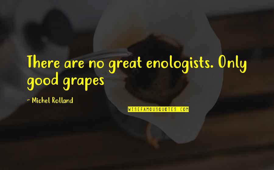 Temporaryness Quotes By Michel Rolland: There are no great enologists. Only good grapes